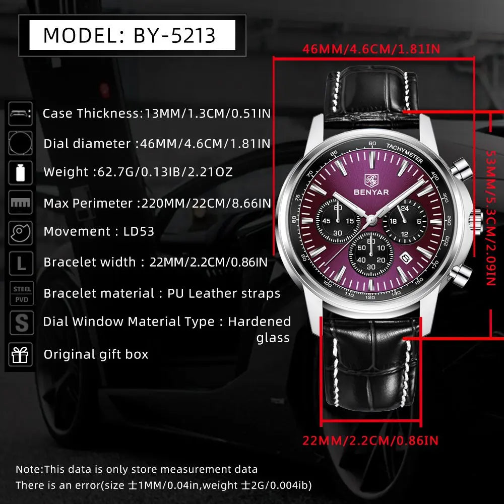 Benyar Modelo Chrono-Sport 46mm