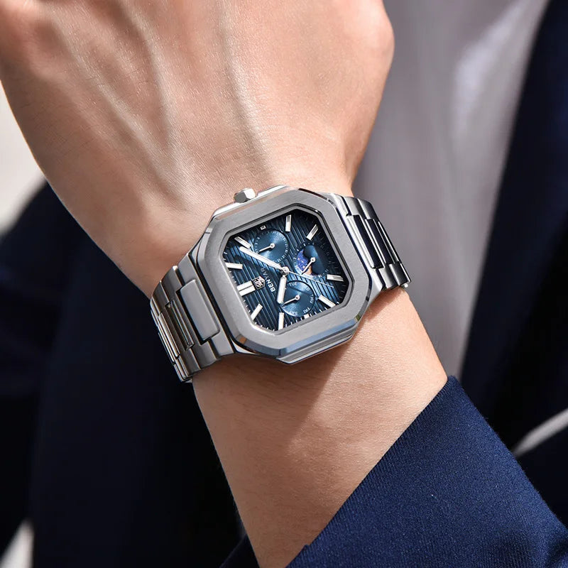 Benyar Modelo Cuadrado  Fecha-Luna 37mm