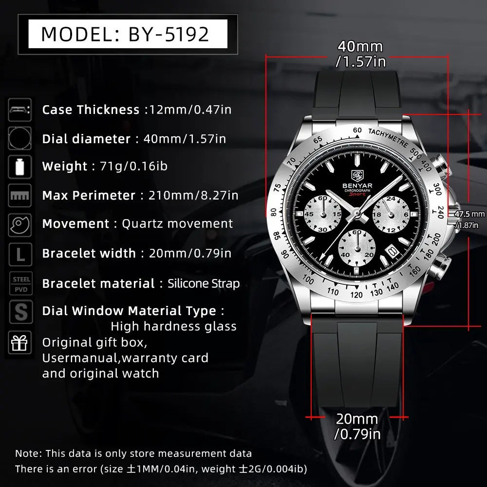 Benyar Modelo Chrono-Sport 40mm