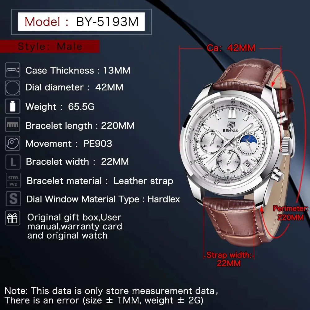 Benyar Modelo Chrono Classic 42mm